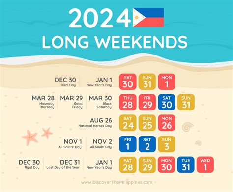 public holidays philippines 2024|List of Holidays with Long Weekends in 2024 .